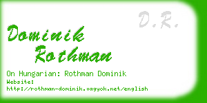 dominik rothman business card